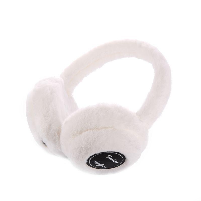 Winter Plush Warm Wireless Bluetooth Headset Ear Cover For Men Women Outdoor Sports Headphones Stylish Stereo Music Earphone: white