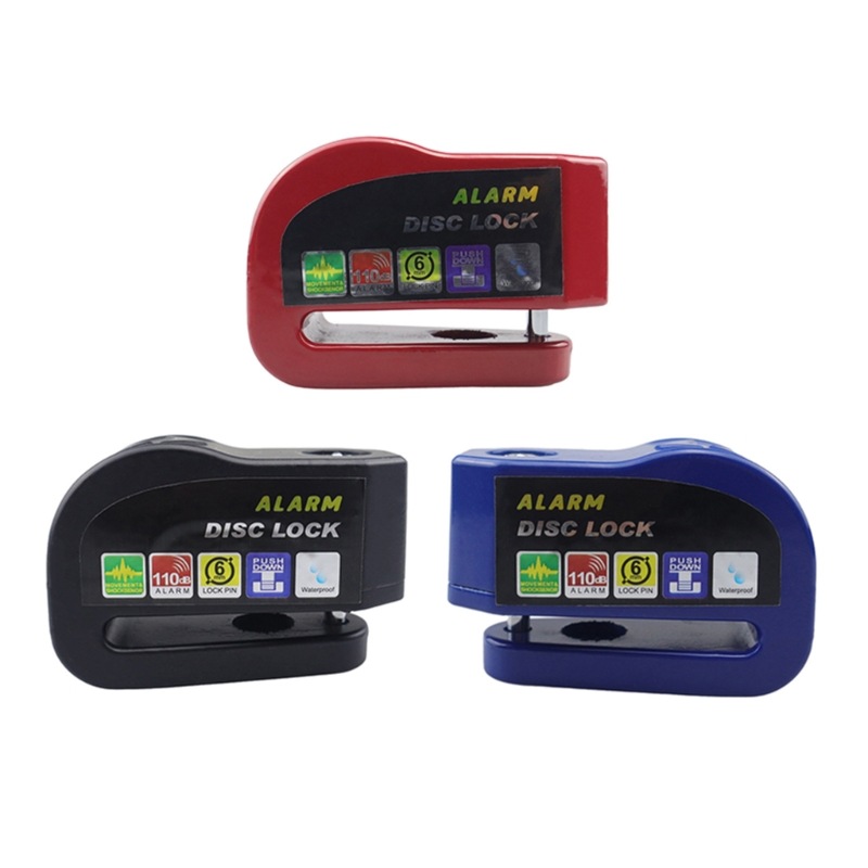 Motorfiets Fietsslot Alarm Veiligheid Bescherming Hangslot Disc Aluminium Anti-Diefstal Herinnering Touw Lock Tas Motorfiets Accesso