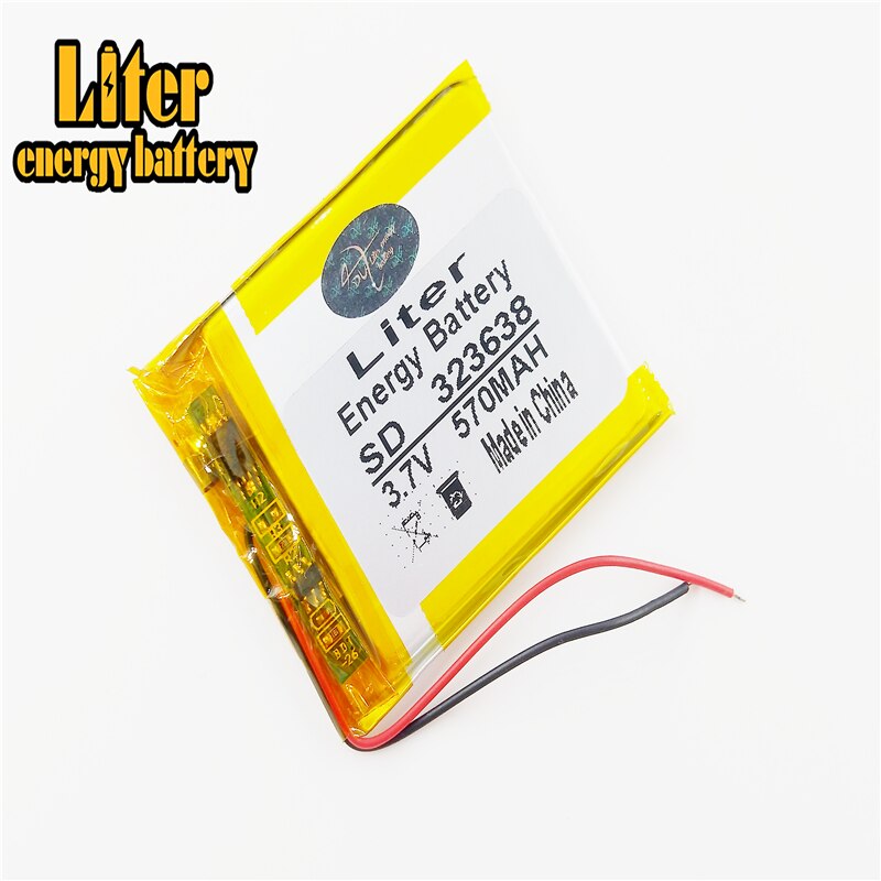 Batería de polímero de litio de tamaño 323638, 3,7 V, 570mah, con placa de protección, producto Digital, la mejor