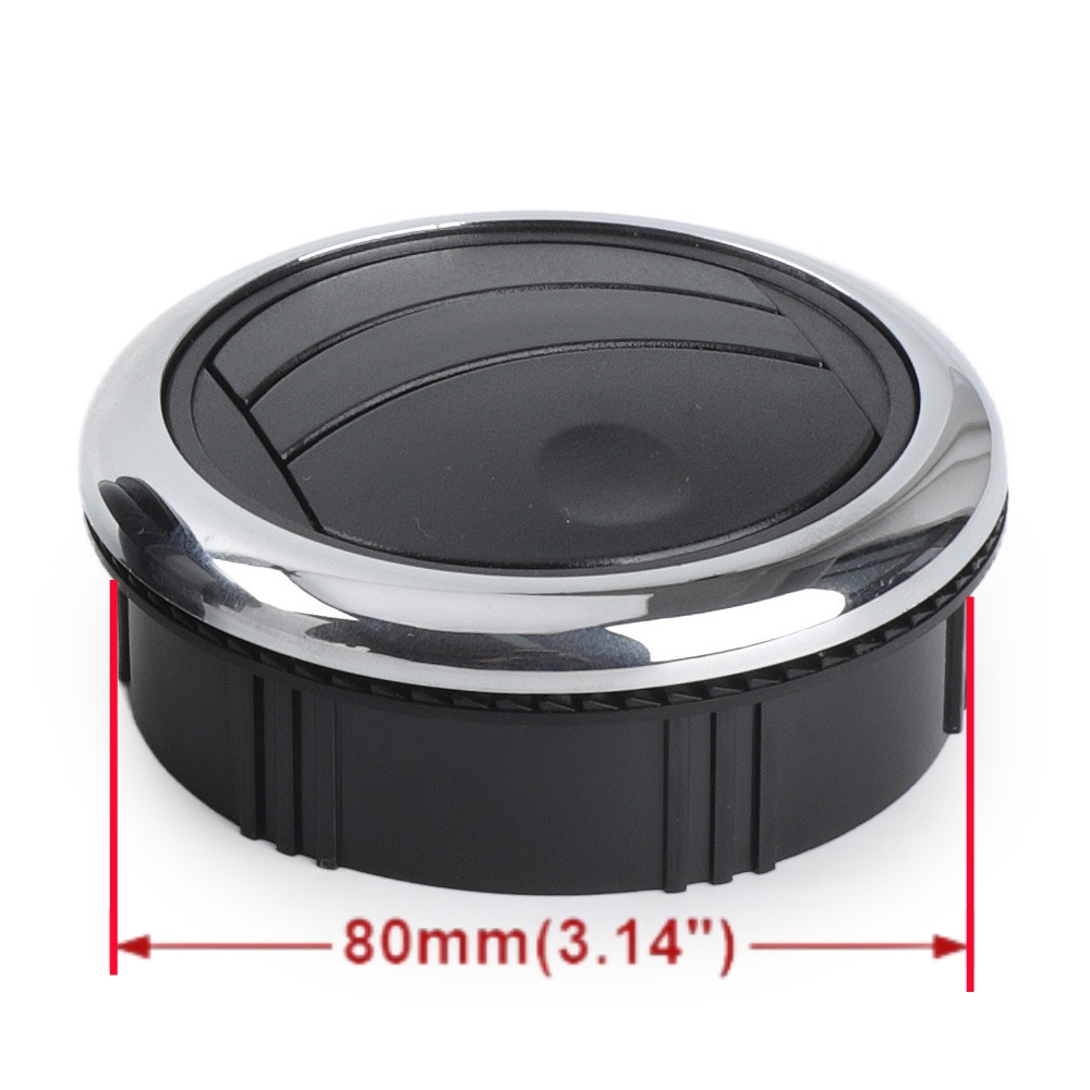 80MM Universele Knop Type Rotatie Luchtuitlaat Vent Auto Vent Dashboard Airconditioning Vent Deflector voor Camper Caravan Truck: Bruin