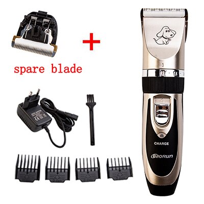 Baorun Pet Dog Hair Trimmer Animal Grooming Clippers Cat Cutter Machine Shaver Electric Scissor Clipper Dog Haircut Machine: P2-SET 2
