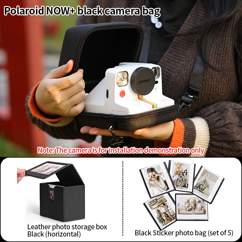 Suitable for Polaroid Now+/Go Gen2 camera bag storage bag, +Gen3/Gen3casual simple multifunctional portable bag: Gold
