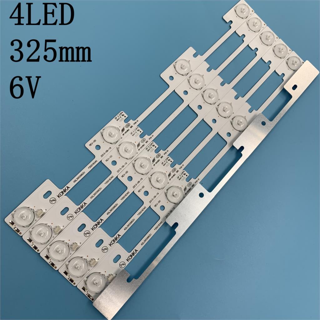 10 Pieces 4 LEDs* 6V LED backlight bar for Konka 39 inches TV KDL39SS662U 35018339 Konka 40 inches KDL40SS662U 35019864 327mm
