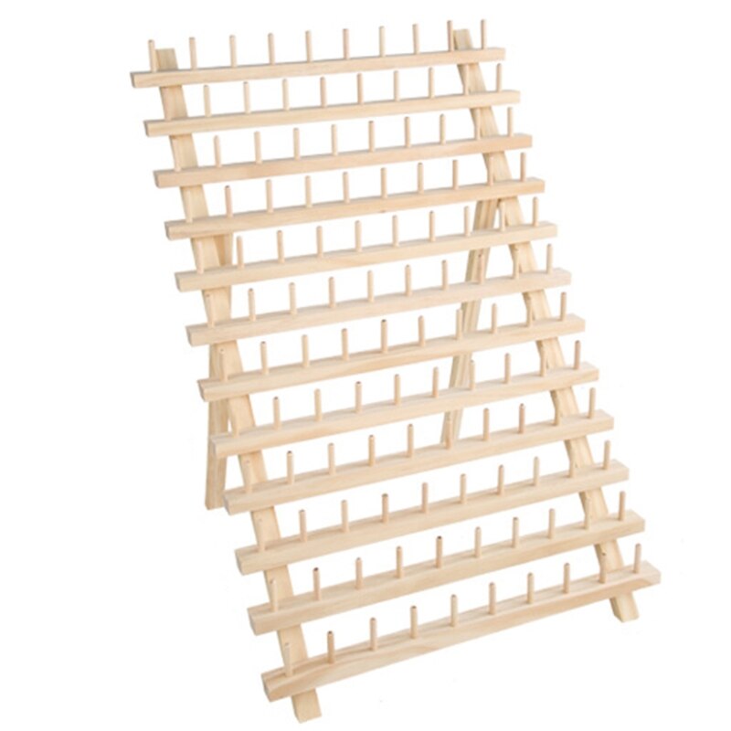Foldable Wooden Thread Holder 30/80/120 Spools Sewing Embroidery Thread Rack Organizer Wall Hanging Cones Stand Shelf Needlework: Red