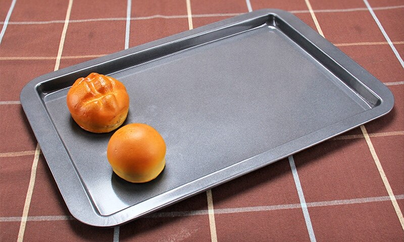 1PC Rectangular Non-stick Bread Cake Baking Tray Baking Tray Oven Rectangular Black Baking Tray Diy Baking for Kitchen ZXH