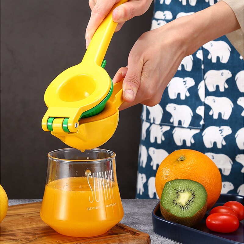 Konco rostfritt stål färsk citron lime pressare, manuell metall citruspress juicepress handtag pressextraktor lime juice för kök