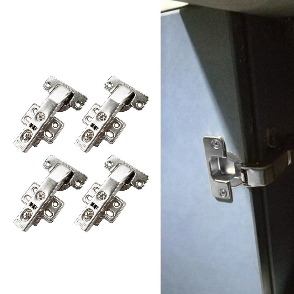 4pcs Silver Special 90 Degree Hinge Short Arm Hinge For Cabinets Furniture Wardrobes Furniture Hinges