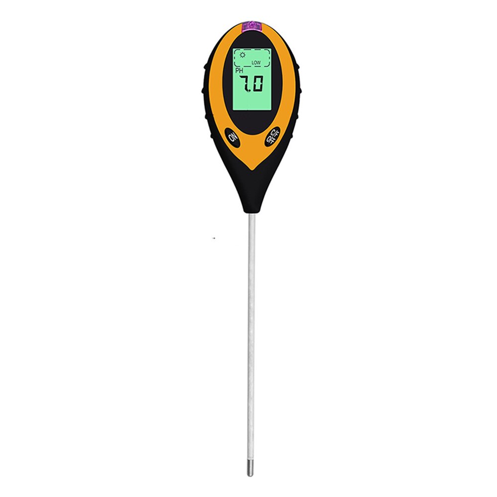4-in-1 Soil Test Meter Electronic 4-Way Analyzer Soil Tester PH Moisture Light Humidity Temperature Meter For Plants Garden Farm: Default Title