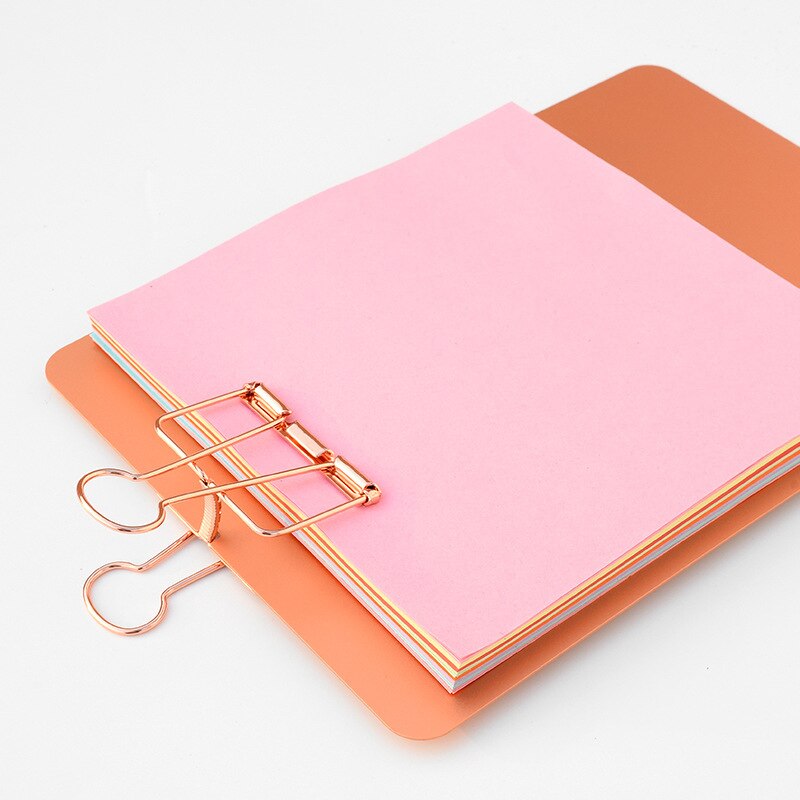 Metal Clipboard with Storage Folder Paper File Wordpad Writing Pad Artboard Clip Board Hanging Plate Holder Office Clamp Board