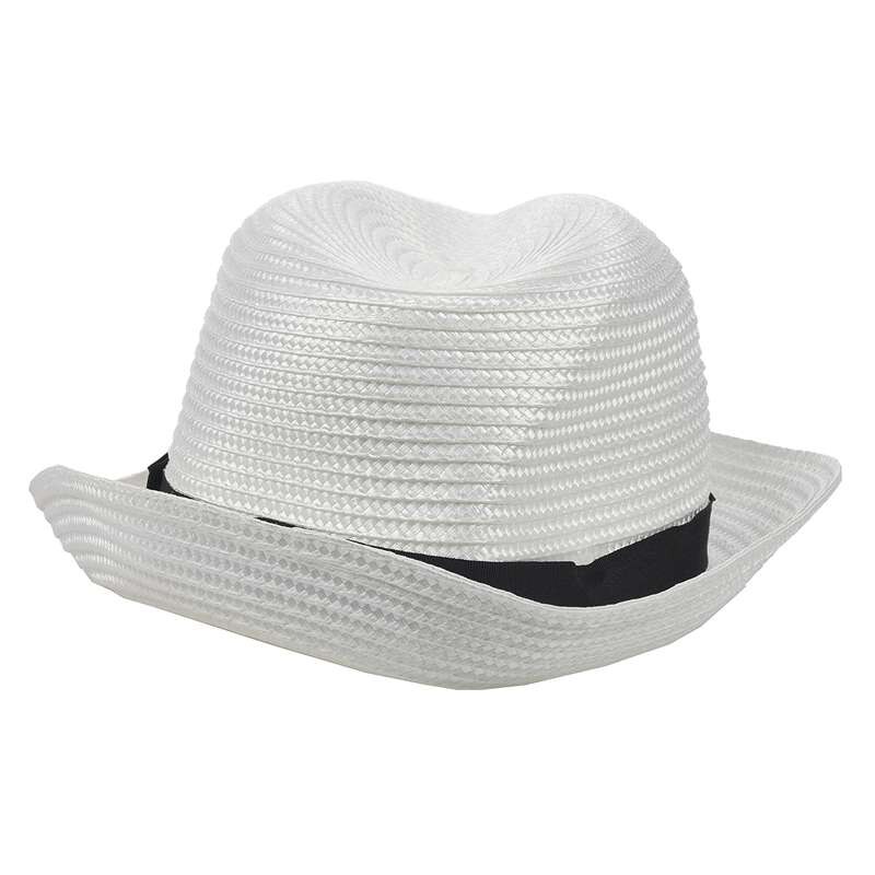 Asds-unisex zomer strand panama zonnehoed cubaanse stijl pet wit