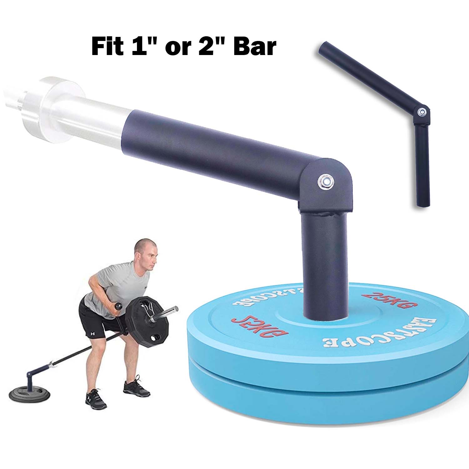 T-Bar Row Training Platform Landmines Attachment Heavy Duty Barbell Holder Easy to Install for Powerlifting Fitness Equipment