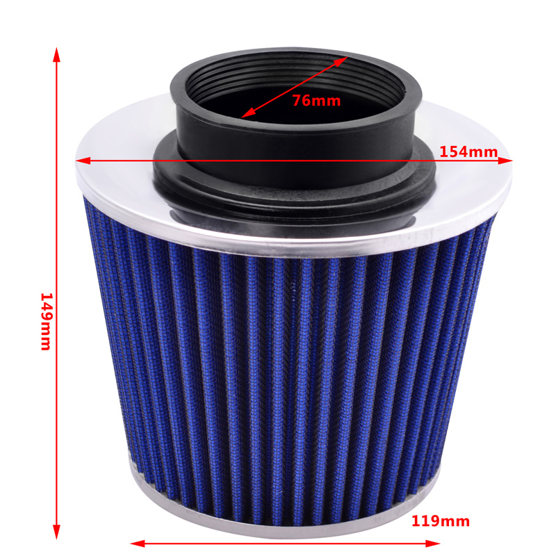 ESPEEDER Universal Car Air Filter 3inch Cold Air Intake Supercharger for 76mm Oil Hose Kit