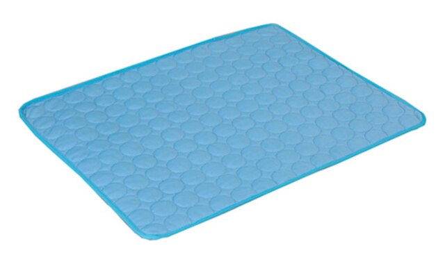 Colchonetas de refrigeración para mascotas, manta de verano para cama de perro, sofá para perros y gatos, viaje portátil, Camping, Yoga, accesorios para dormir para mascotas: blue / L 70-55cm