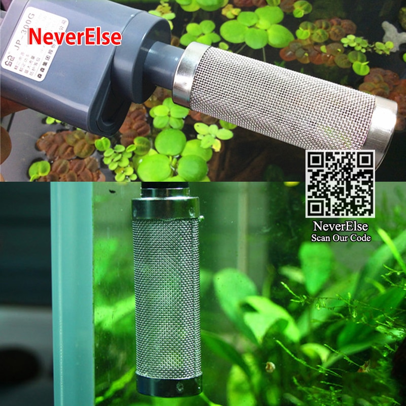 Aquarium Fish Tank Pre-Filter Inlet Intake Filter Cover Guard Strainer Dia1.2/1.6cm Stainless Steel Mesh Net Protect Fish Shrimp