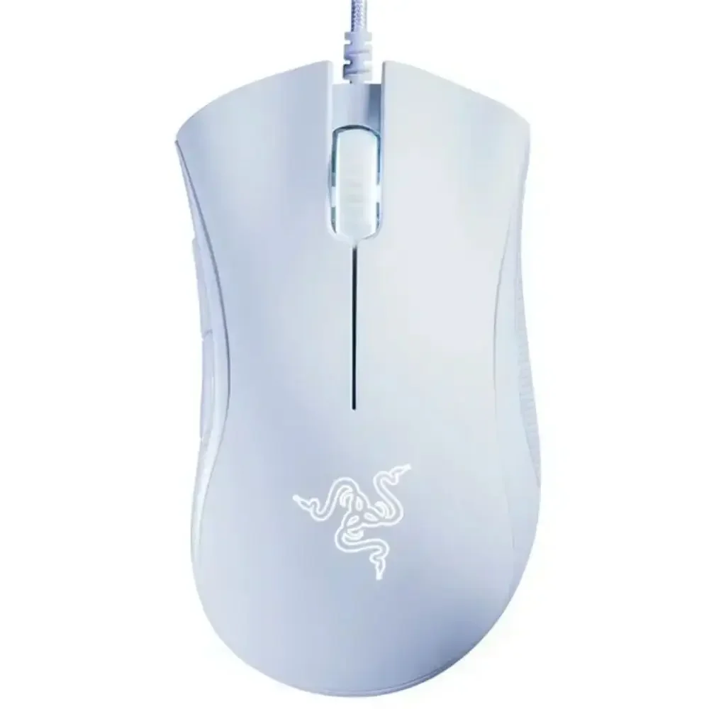 Original Razer DeathAdder Essential Wired Gaming Mouse Mice 6400DPI Optical Sensor 5 Independently Buttons for Laptop PC Gamer: WHITE
