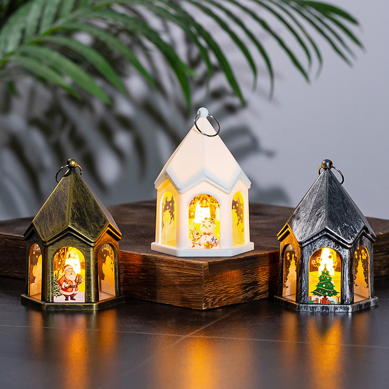 Christmas Tree Pendant Christmas Decoration Children's Luminous Retro Night Light Ornament Desktop Decoration Props