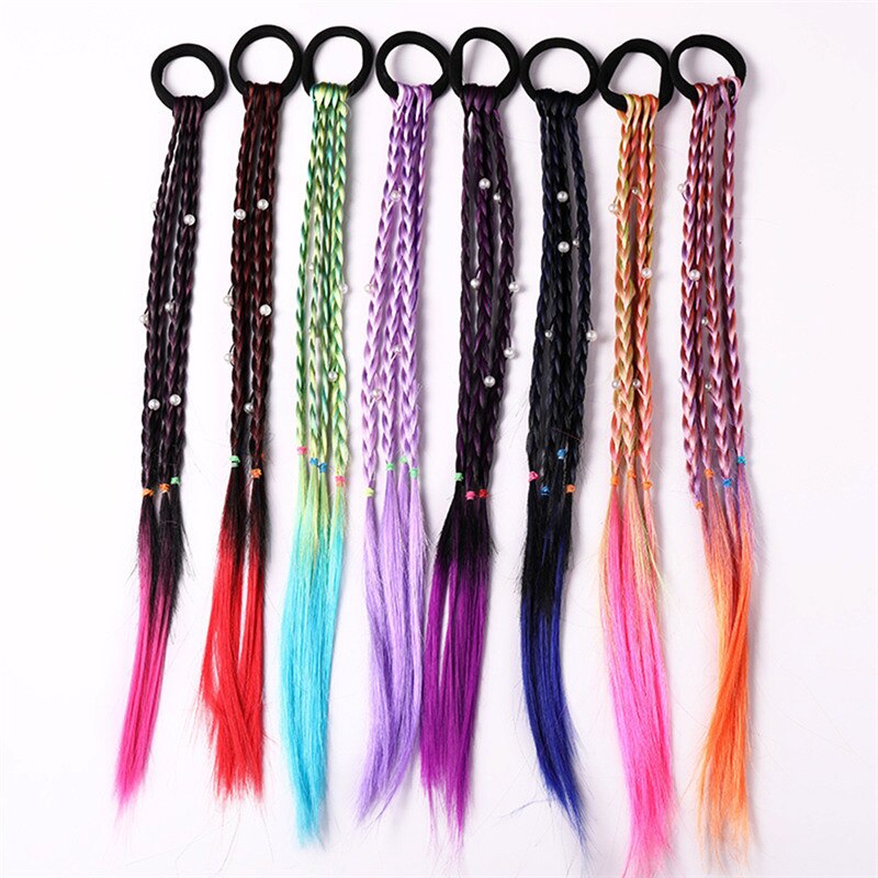 Perruque bandeau Simple en caoutchouc pour filles | Corde tressée, accessoires pour cheveux, perruque corde pour cheveux, outils pour cheveux, coiffe de tête de cochon