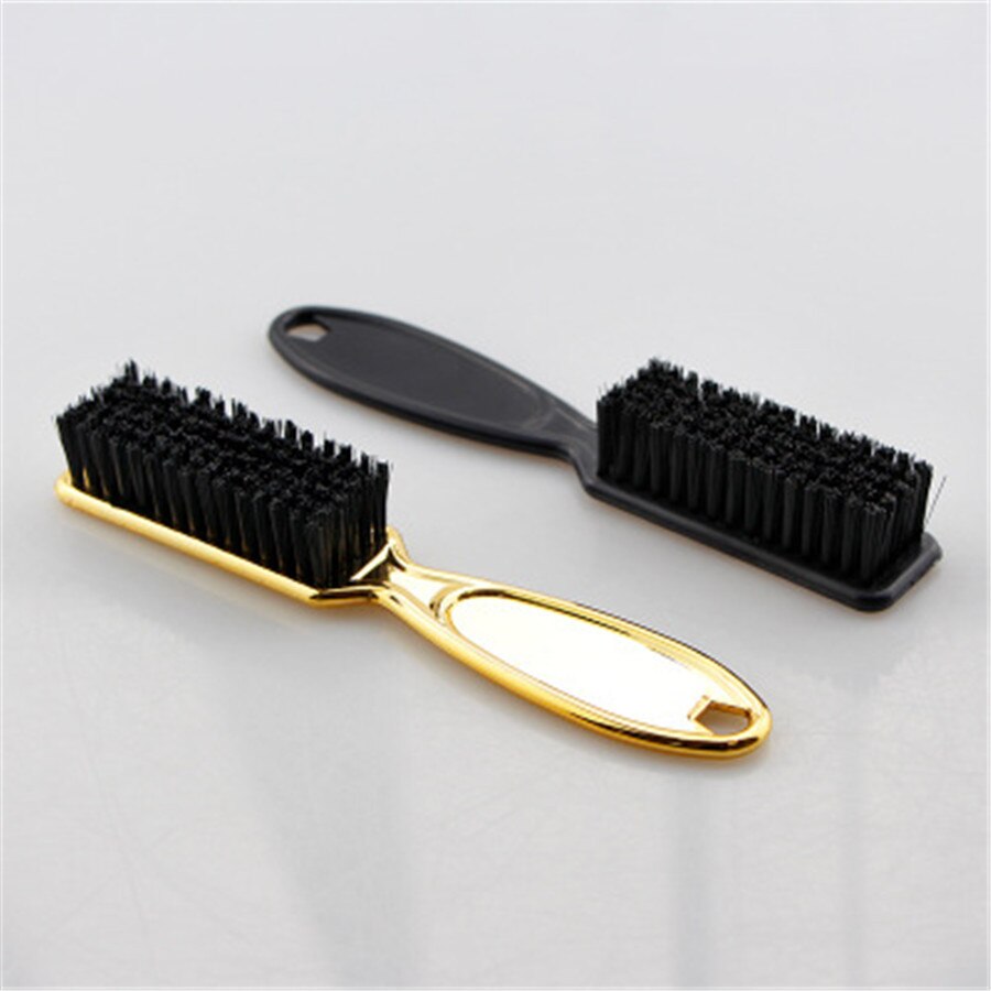Cepillo de oro galvanizado, pomada Retro, para cortar el cuello, barredor para salón, herramienta de limpieza de peluquería E178