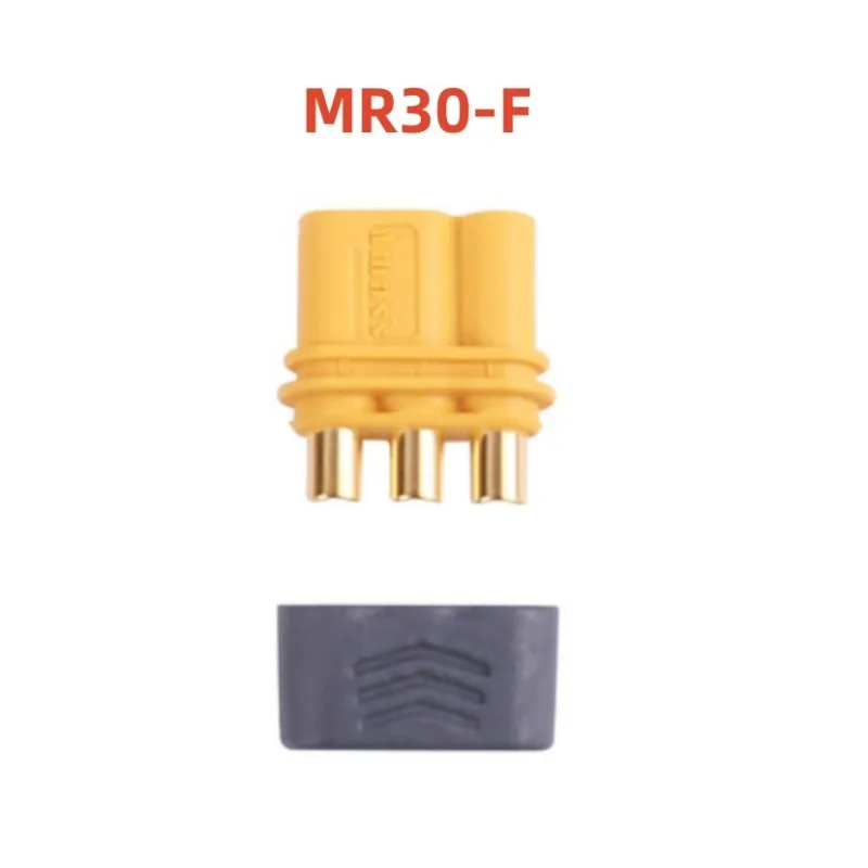 10 Uds Amass MR30 macho hembra enchufe de Motor CC conector de tres orificios: Naranja