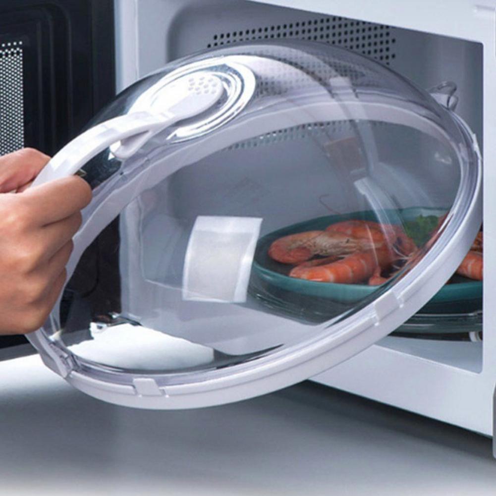 Coperchio antispruzzo professionale per alimenti a microonde con manico coperchio resistente al calore per alimenti a microonde coperchio per alimenti a microonde