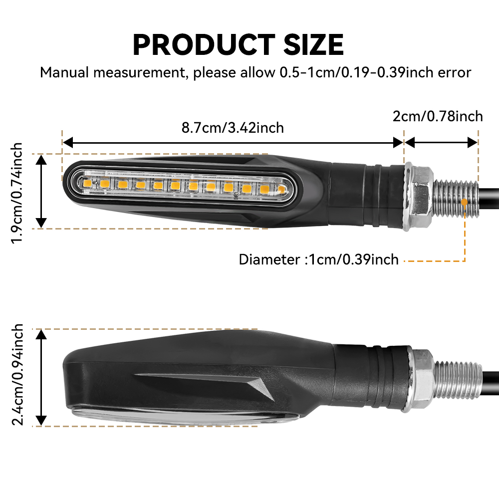 Motorrad LED Blinker Licht Motorrad Blinklicht Motorrad Blinker Indikatoren