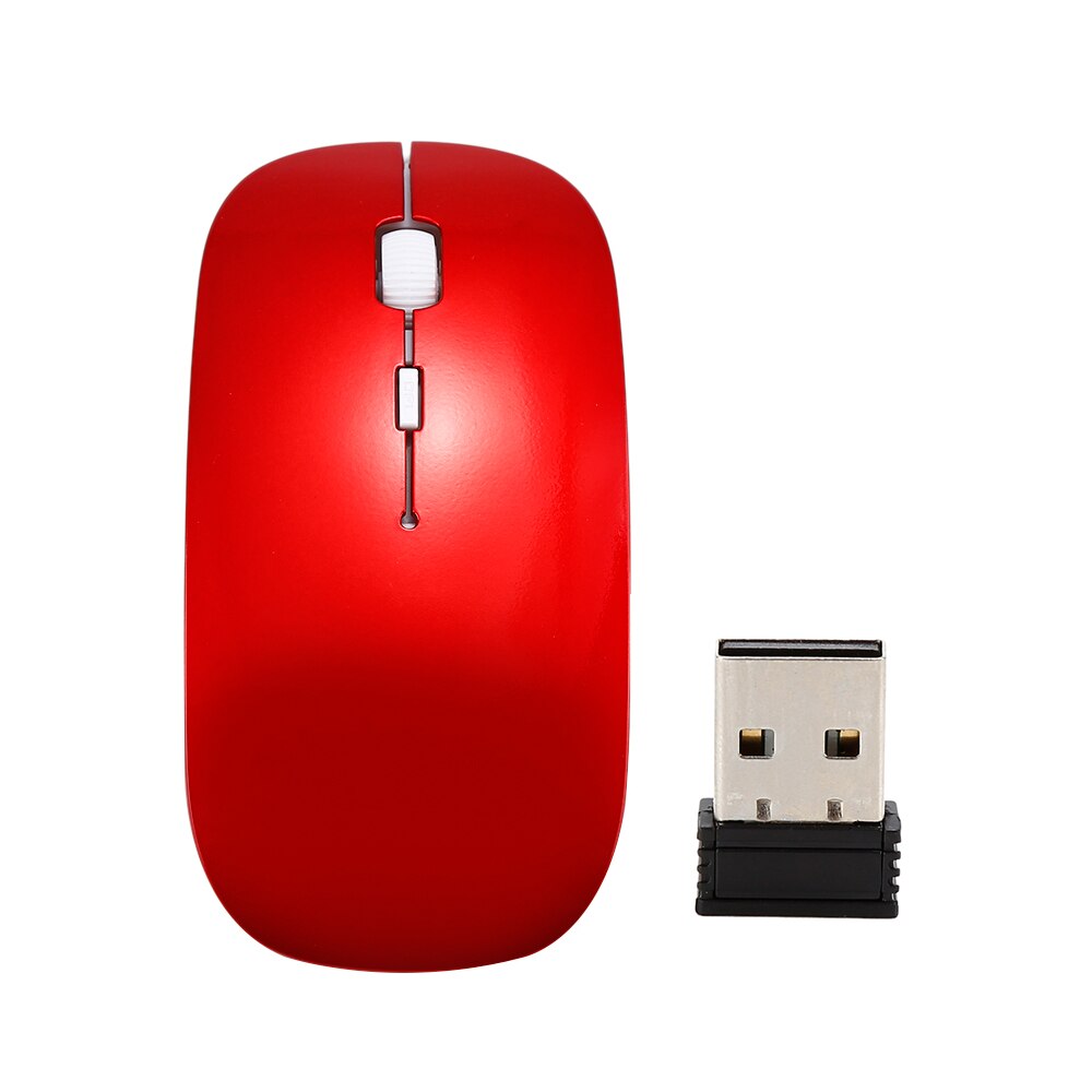 Ultra Dunne Draadloze Muis 2.4G Optische muizen sem fio USB Ontvanger Super Slanke Muis Draadloze Computer PC Laptop 6 kleur XNC
