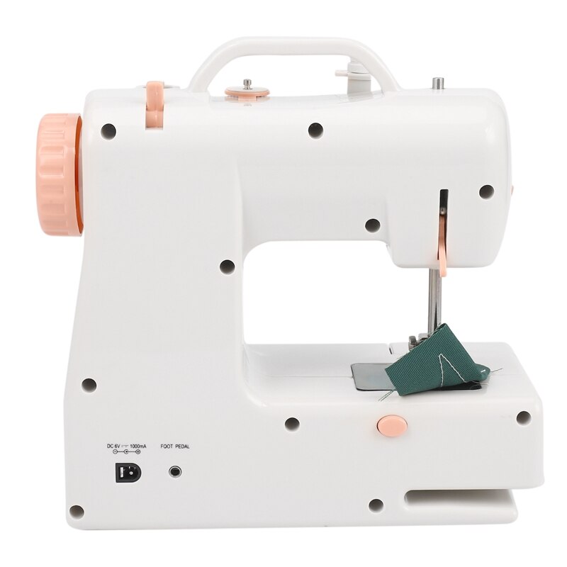 Minimáquina DE COSER Fhsm-318, luz integrada, de máquina de artesanía multifunción para el hogar, fácil de llevar, enchufe de la UE