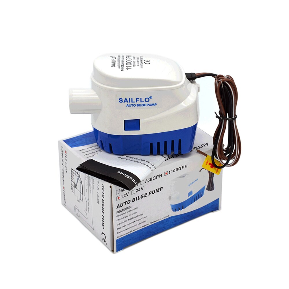 Bilge Auto Water Pump Automatic Bilge Water Pump 12V 750GPH/1100GPH For Submersible Auto Pump With Float Switch Sea Boat Marine