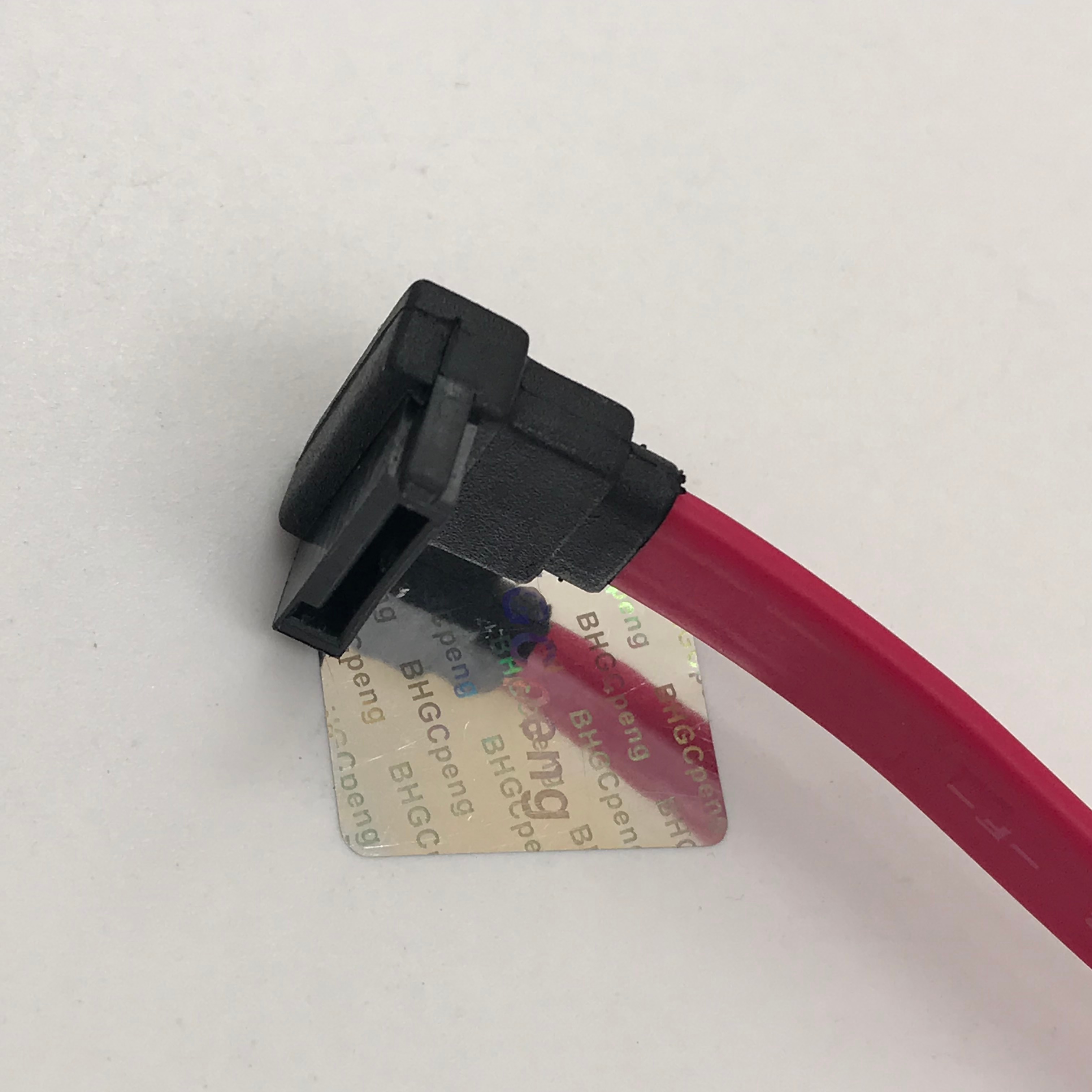 2 Pieces SATA to SATA Cable Straight to Right Angle Serial Flat Data Cable 45cm