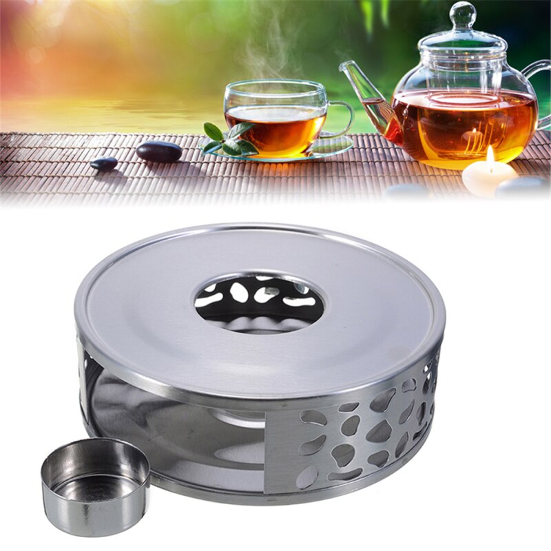 Portable Warmer Tea Holder Durable Stainless Steel Coffee Candle Warmer Tea Light Holder Trivets Coffee Warmer Heating Base Teap