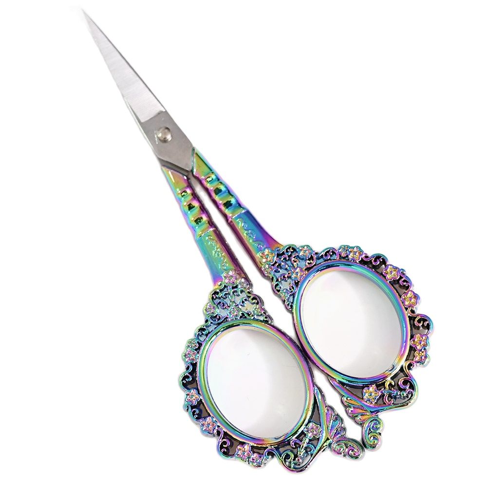 Tijeras para uñas/cutículas de acero inoxidable, cortadoras clásicas de flores de ciruelo, herramienta de manicura, estilo Retro europeo, 1 ud.