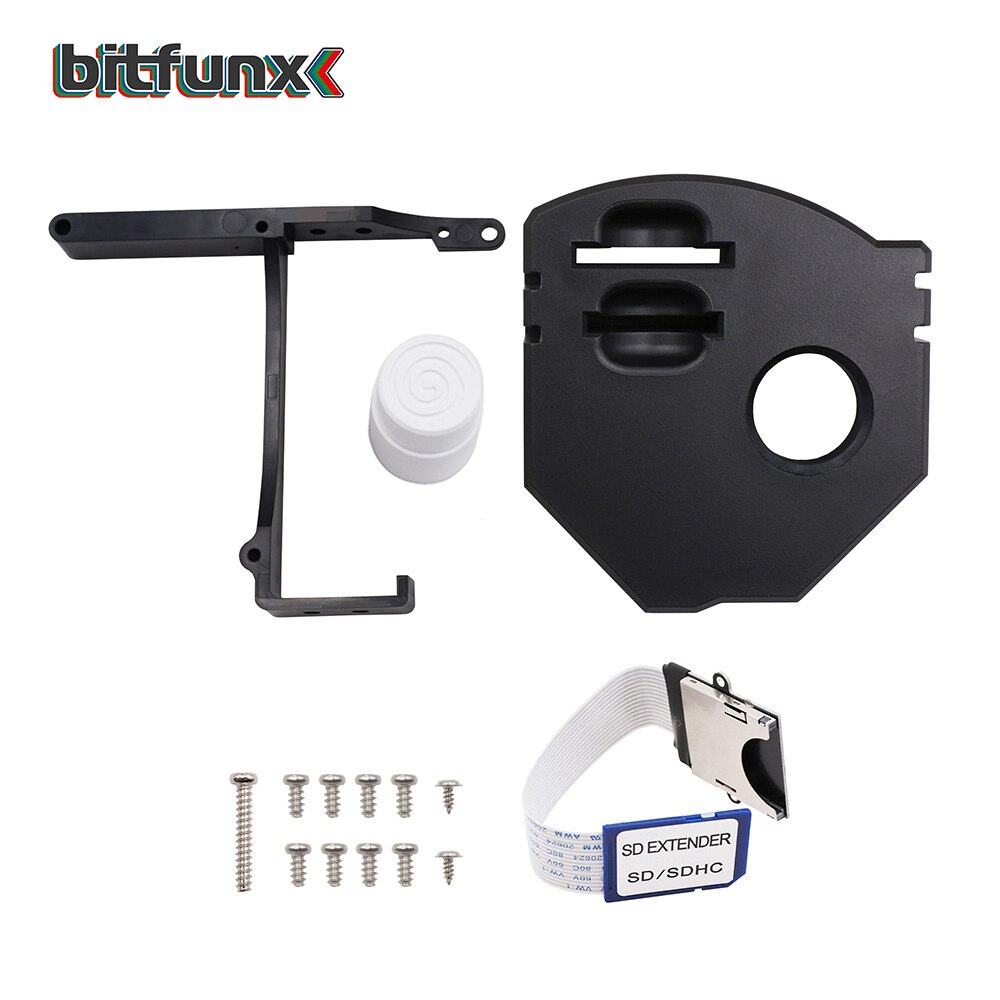 Bitfunx-Kit de montaje de tarjeta SD, mando a distancia, adaptador de extensión para SEGA Dreamcast GDEMU5.5 5.15b: black(white button)