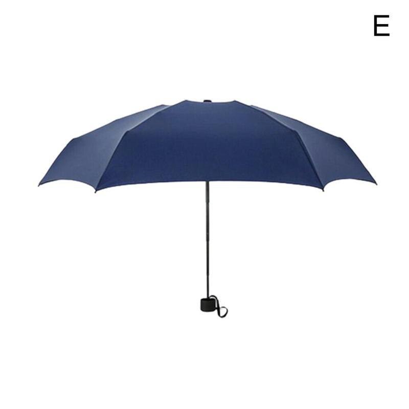 Pocket Mini Umbrella, Folding Pocket Compact Umbrella, Sun-proof Wind-proof Rain-proof And Uv-proof 5 Folding: Blue