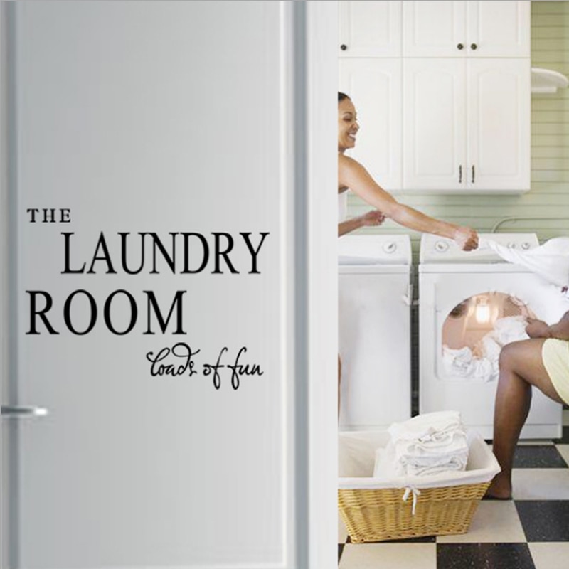 Environmental protection sticker home decor laundry room washing machine decorative alphabet wall stickers PVC decoration