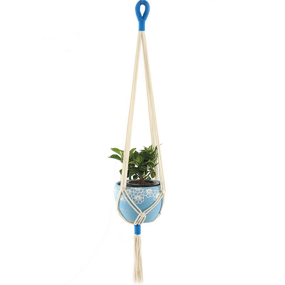 Hanging Baskets Flowerpot Plant Holder Pot Macrame Plant Hanger Hanging Planter Basket Jute Rope Braided Craft Balcony Decor: Style 3 100CM