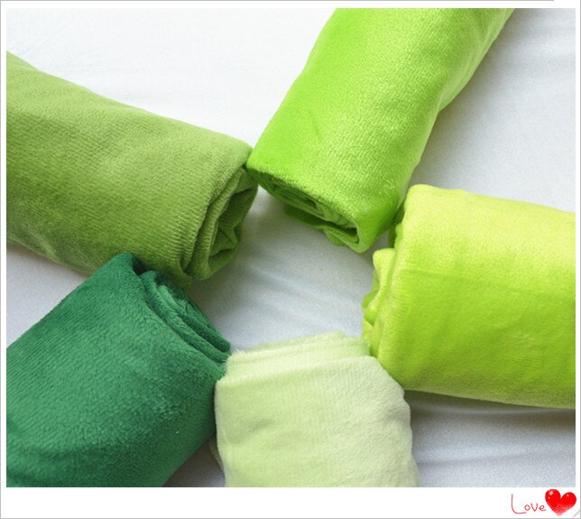 50*160cm grøn fløjl bomuldsstof meter dukke hud plys fleece håndlavet peluche telas patchwork syning af tekstiler costura filt