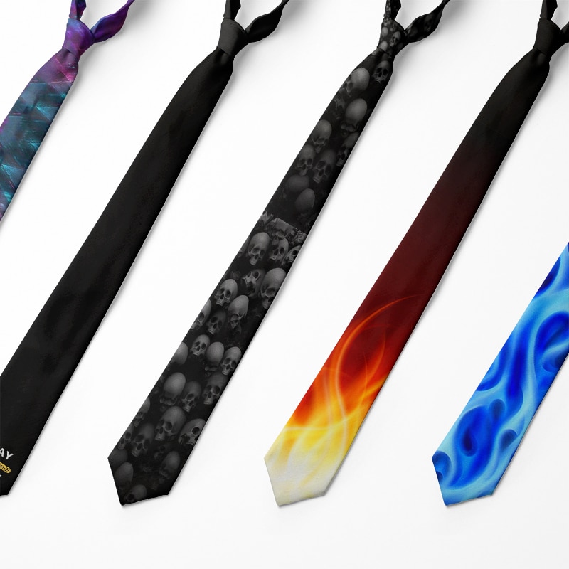 Miesten solmio #39 sininen musta flame kravatti 8cm painatussolmio miehille unisex causal party 3d solmiot
