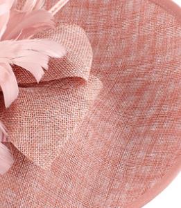 ivory fascinator hat headband women headpiece bridal mariage chapeau cap handmade flower chic millinery: peach