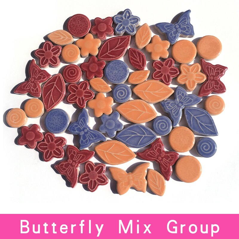 Butterfly Moon Star Ceramic Mosaic: Butterfly Mix Group