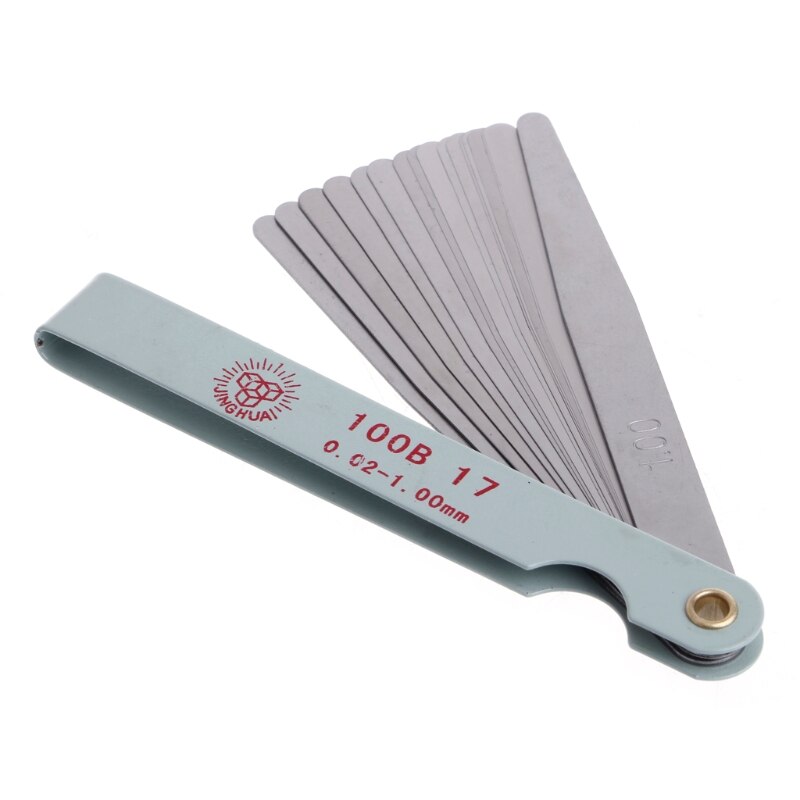 1pc 0.02 to 1mm 17 bladdikte spleet metrische vuller voelermaat meetinstrument 62kc