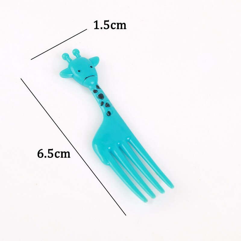 10PCS/Set Animal Farm Fruit Fork Mini Cartoon Children Snack Cake Dessert Food Fruit Pick Toothpick Bento Lunches Party Decor
