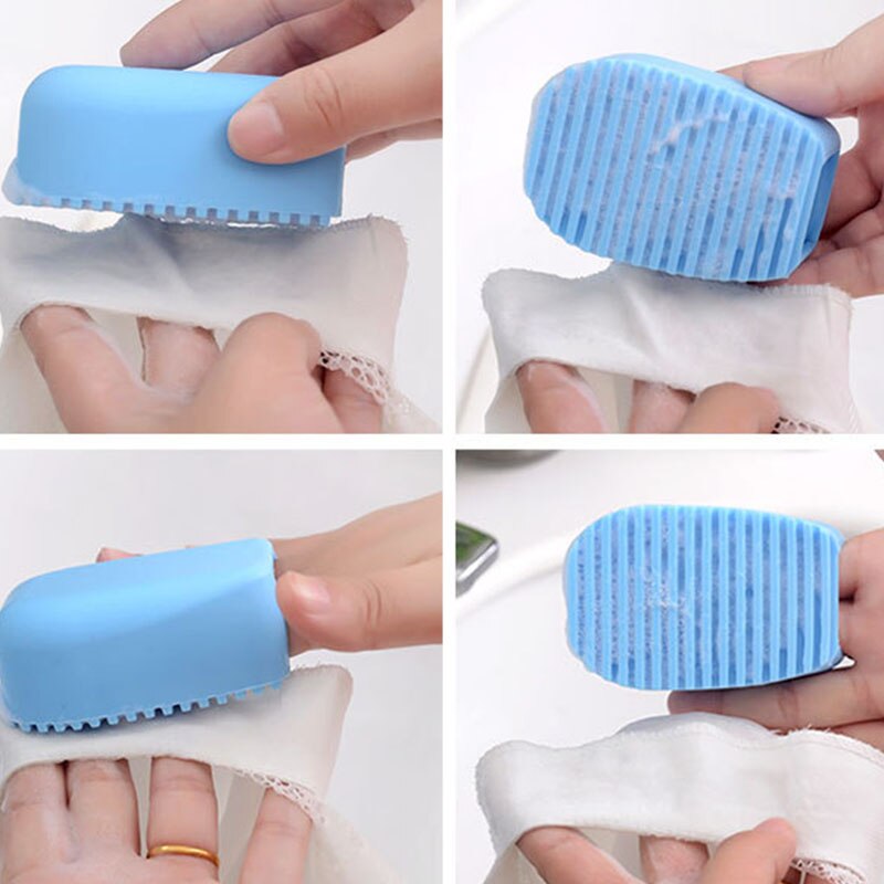 Kleine Silicone Wasserij Wassen Board 1Pc Candy Kleur Antislip Mini Wasbord Schrobben Borstel Handheld Schoonmaken Tool