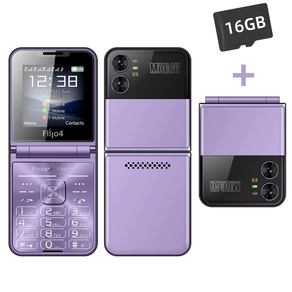 SERVO Flilo4 Flip Cellulare Quattro SIM Card GSM Rete cellulare Torcia Speed Dial Magic Voice Telefono cellulare pieghevole Prezzo basso