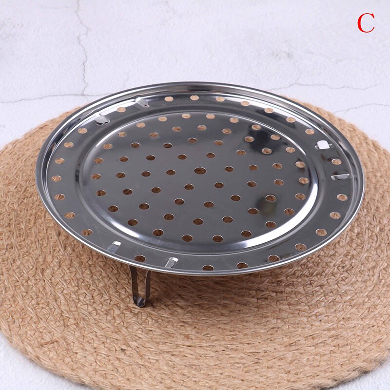 1pc Stainless Steel Steamer Rack Insert Stock Pot Steaming Tray Stand Cookware Tool: C