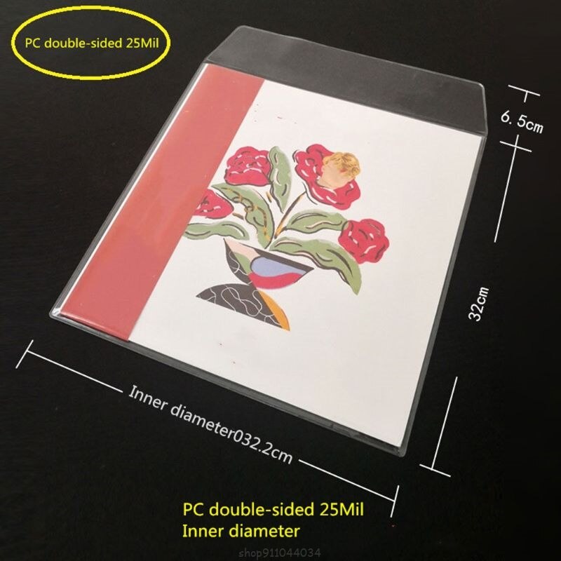 10Pcs/Bag PVC Double-sided Record Protective Sleeves Flat Open Top Bag Cover for 12'' Double LP 2LP Vinyl Records D03