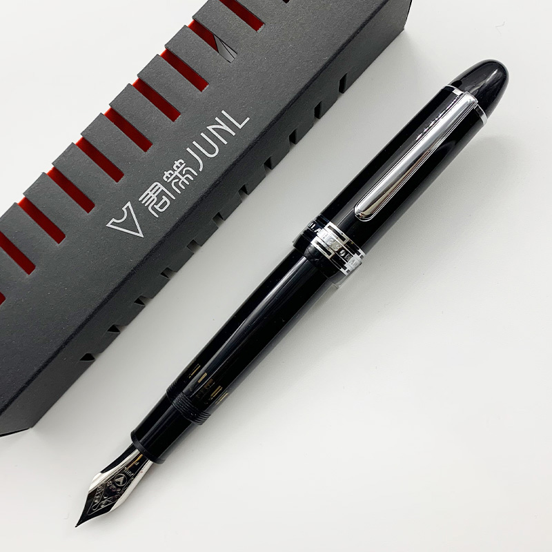 WingSung-pluma estilográfica gigante de pistón de resina 930, N0.9 Iraurita F/M/B, punta dorada/plateada, bolígrafo de para escritura de estudiantes de negocios: YELLOW / EF