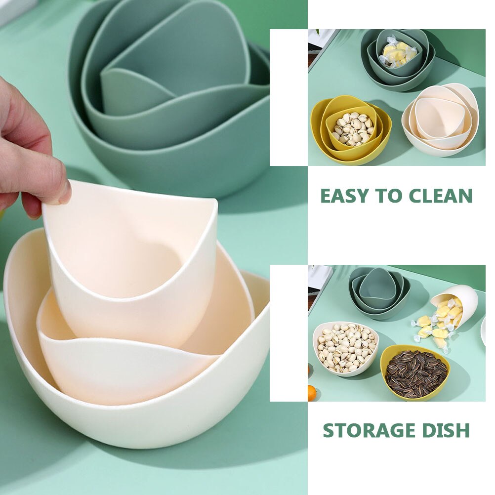 1 Set Stacked Snack Tray Multi-functional Snacks Display Plate Household Dried Fruit Plates