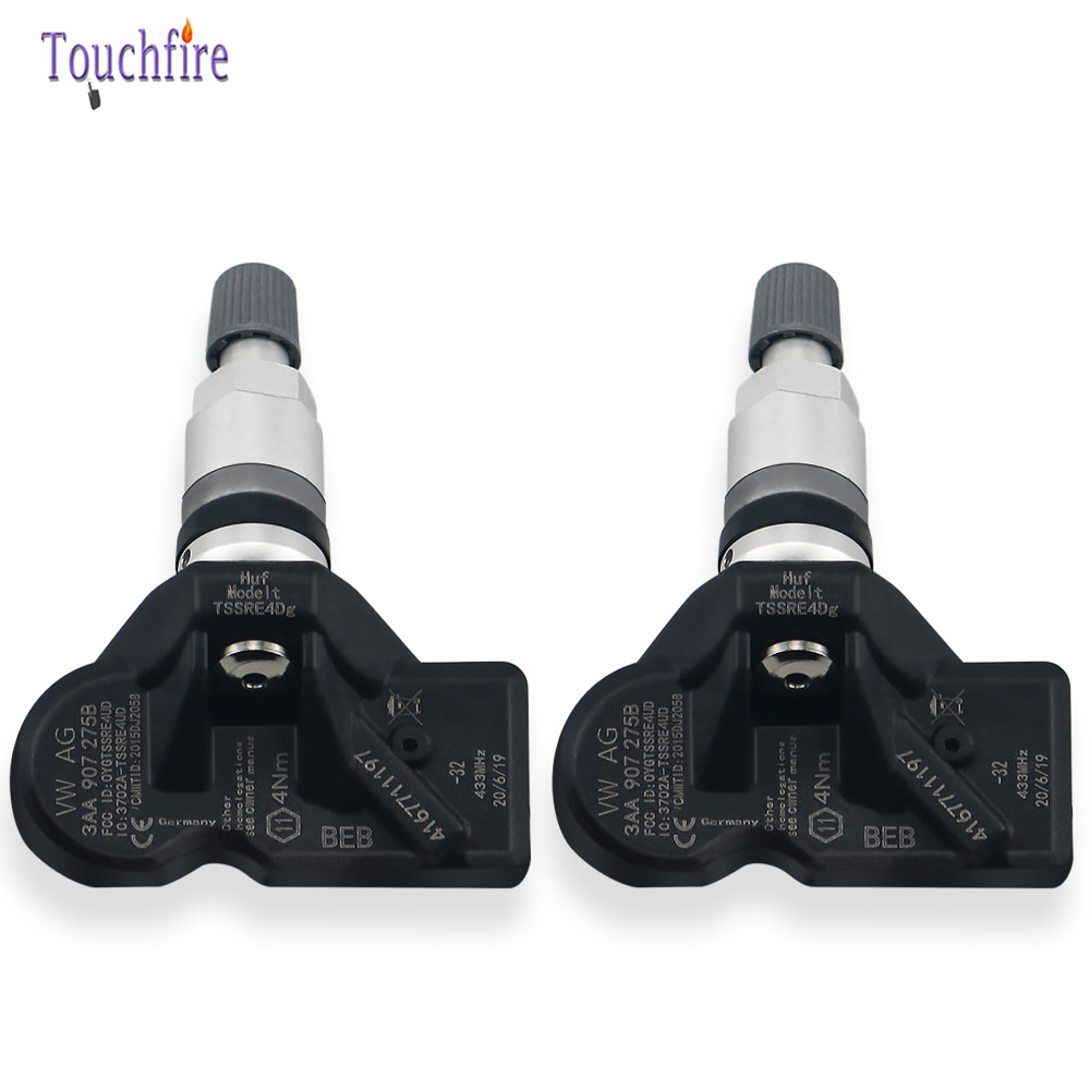 4 stk tpms sensor dekktrykkovervåkingssystem 3 aa 907275 3 aa 907275b 433 mhz for 2007 tiguan passat cc