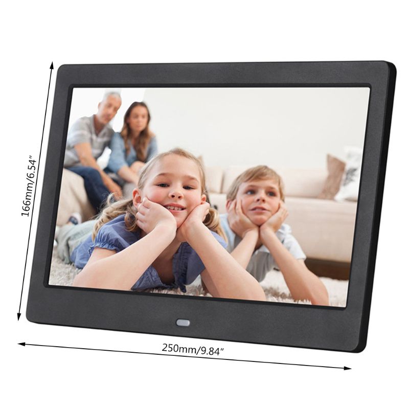 Digital Photo Frame 10.1 inch Picture Frame Full TN Display Background Music Support 64GB Remote Control