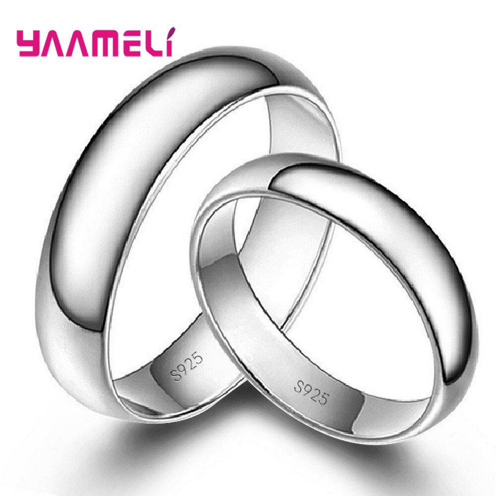 10 pçs misturados simples suave 925 prata esterlina feminino anel de banda de casamento moda acessórios 4mm largura tamanho 7 8 9 10